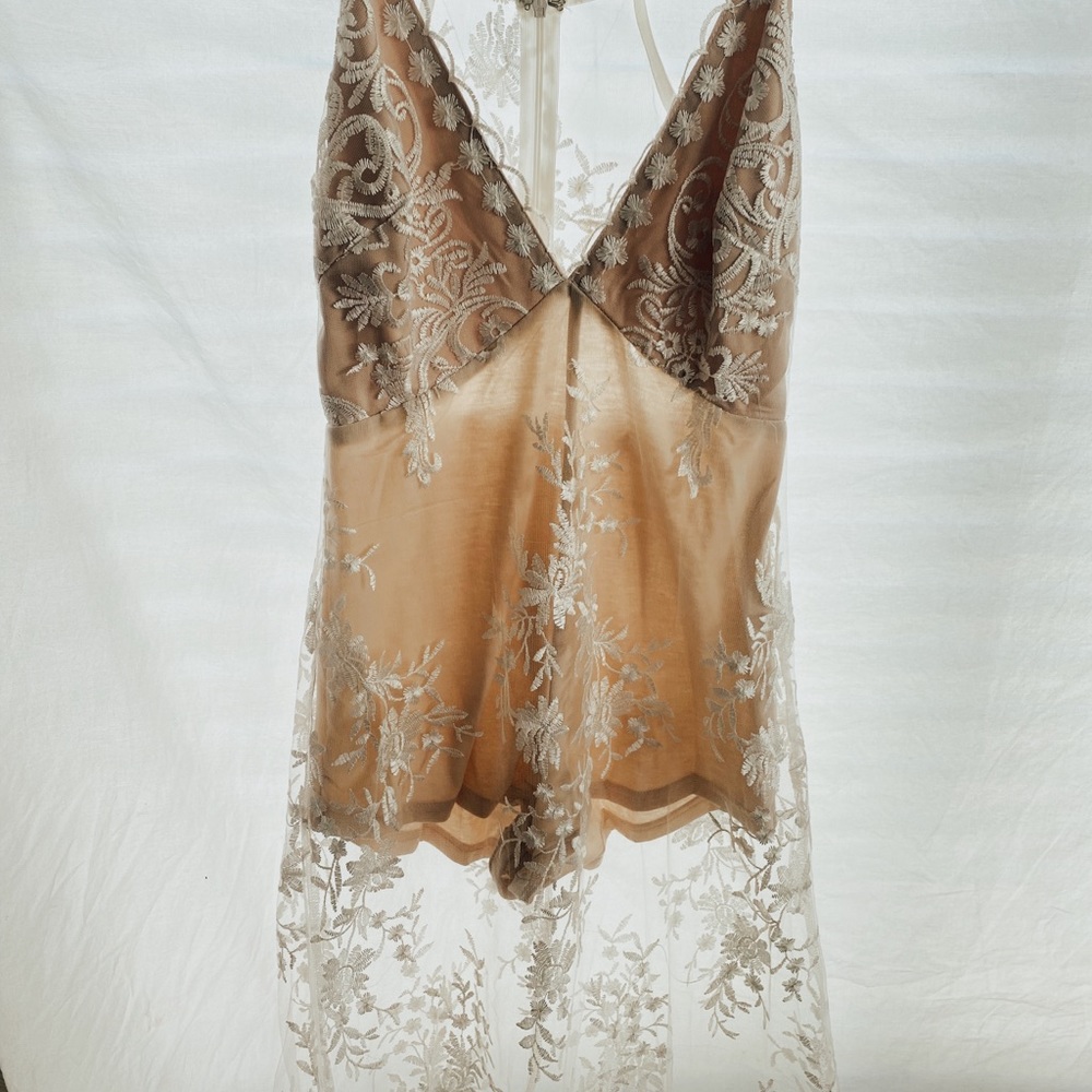White Lace Romper/Dress